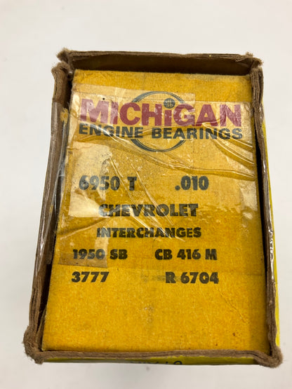 (6) Michigan 6950T-010 Connecting Rod Bearings .010'' 1953-1962 Chevrolet 235 261