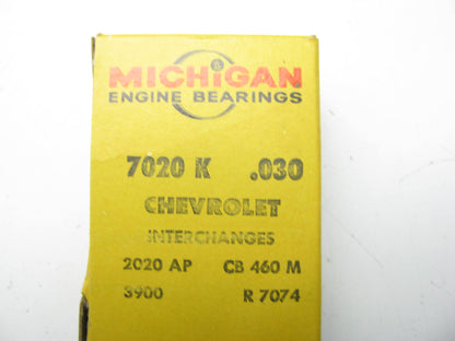 (8) Michigan Engine 7020K-030 Connecting Rod Bearings - .030'' Undersize