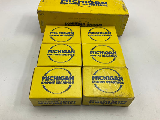 (6) Michigan 7380CAP010 Connecting Rod Bearings .010'' 60-85 Ford 144 170 200 250