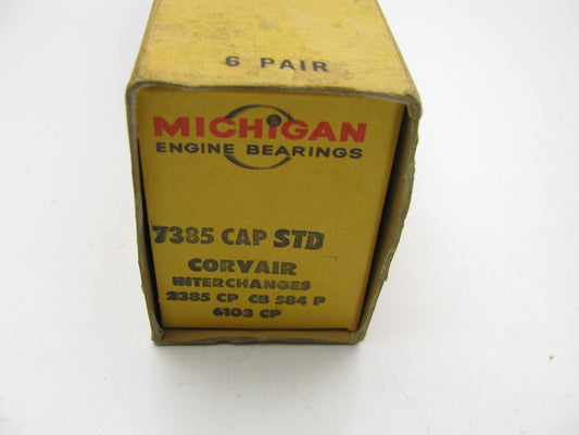 (6) Michigan 7385 Connecting Rod Bearings STD 60-69 Chevrolet Corvair 2.4L 2.7L