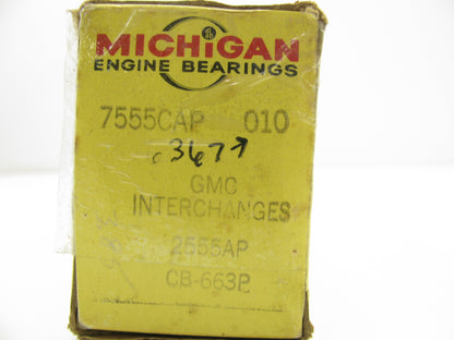 (8) Michigan 7555CAP-010 Connecting Rod Bearings .010'' 1967-90 Chevrolet 262-400