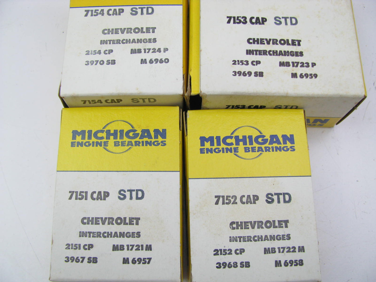 Michigan 860P Main Bearings STD 1956-63 Chevrolet Pontiac 230 235 236 261 270 L6