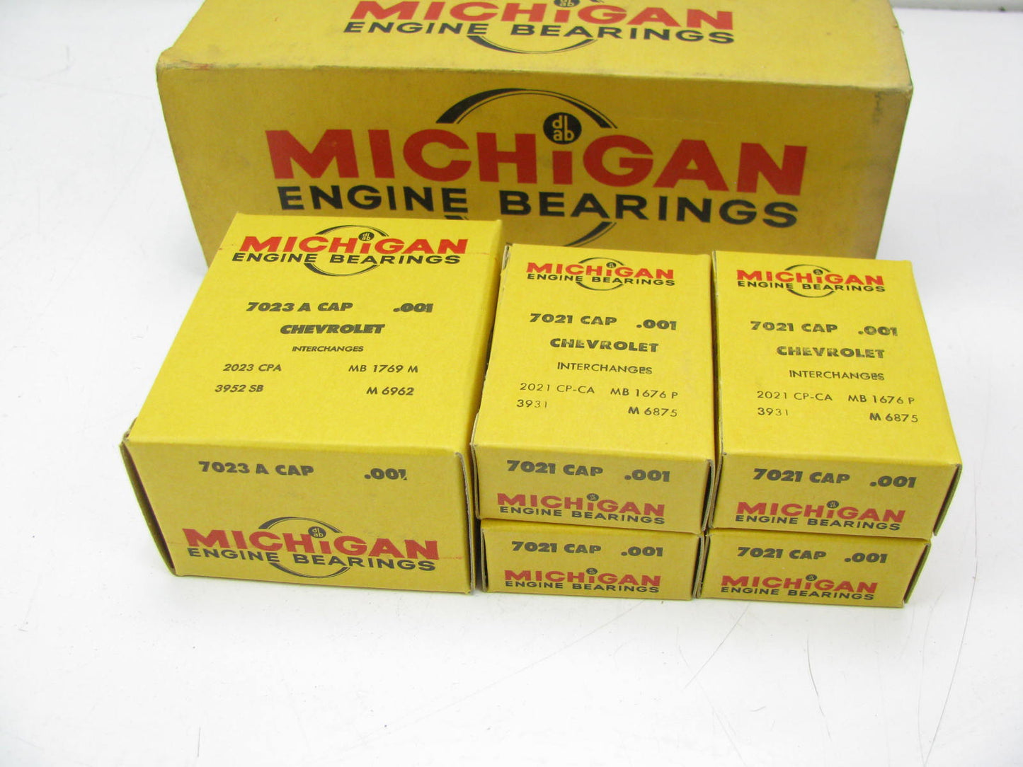 Michigan Engine Bearings 861P-001 Main Bearings .001'' 1955-1956 Chevrolet 265-V8