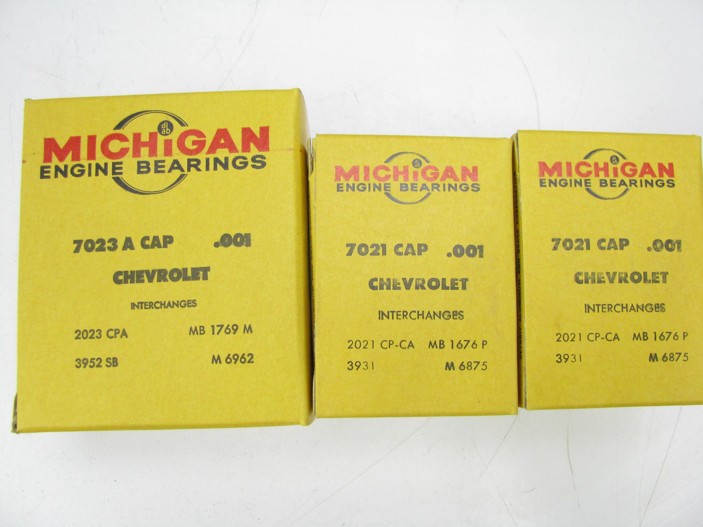 Michigan Engine Bearings 861P-001 Main Bearings .001'' 1955-1956 Chevrolet 265-V8