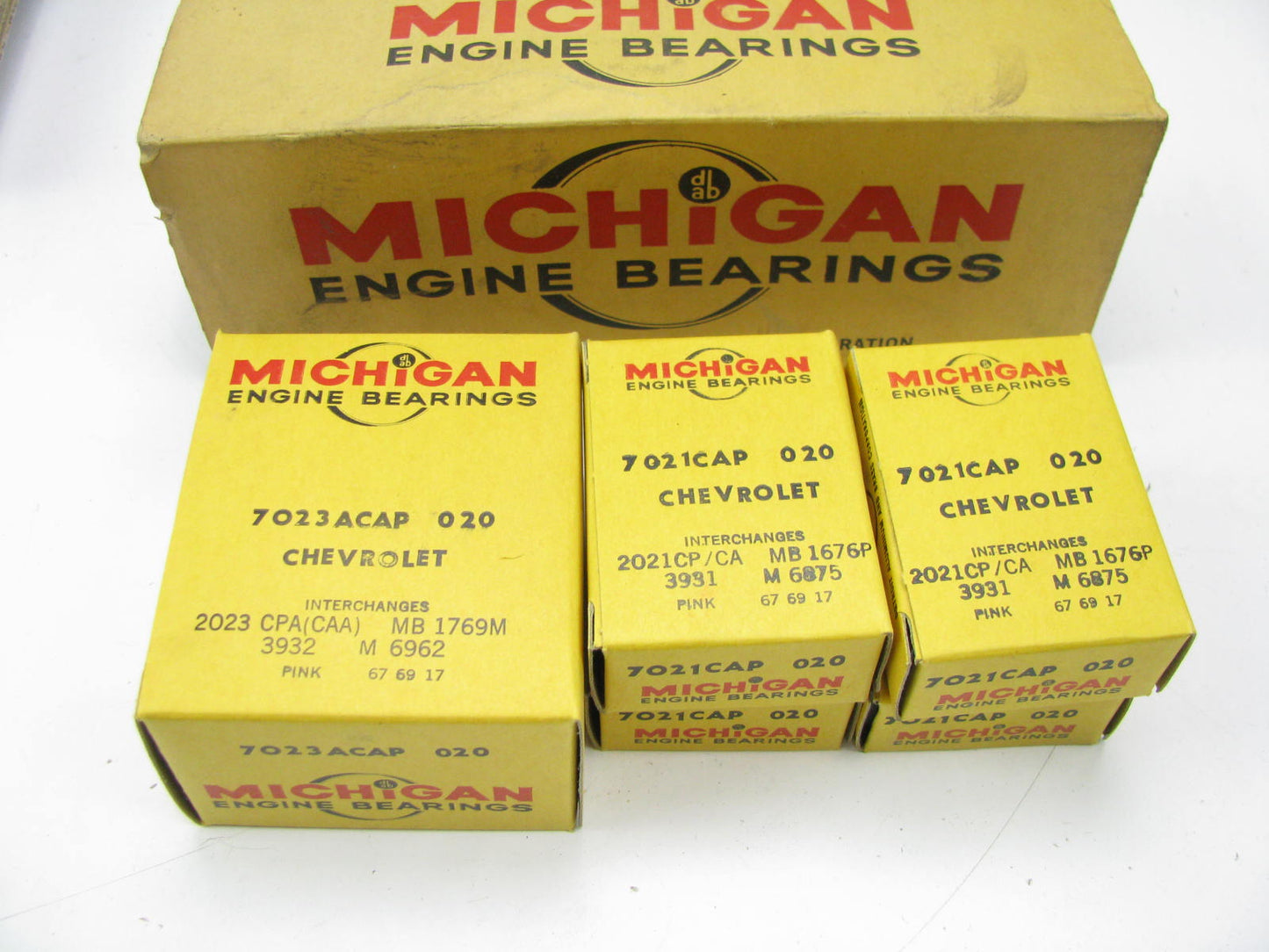 Michigan Engine Bearings 861P-020 Main Bearings .020'' 1955-1956 Chevrolet 265-V8