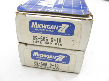 (6) Michigan CB606G10 Connecting Rod Bearings .010''