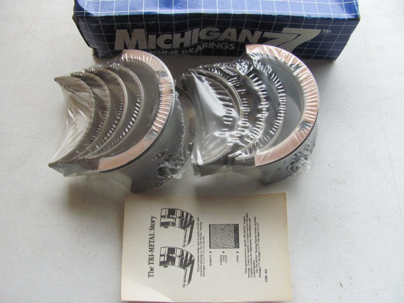 Michigan MS974P10 Performance Main Bearings 0.010'' Size - Chevy SBC Full Groove