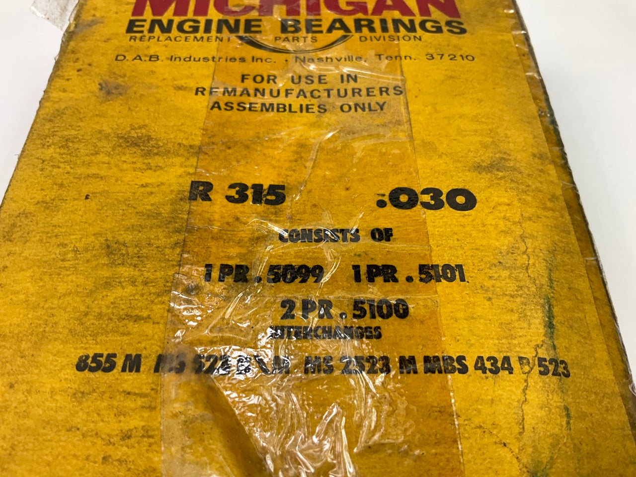 Michigan R315-030 Engine Main Bearings .030'' For 1946-1953 Dodge 281 306 377