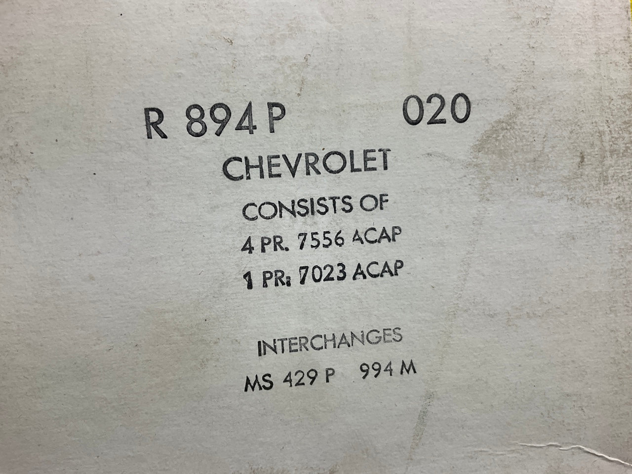 Michigan R894P-010 Main Bearings .010'' 1955-1967 Chevrolet 265 283 302 327-V8