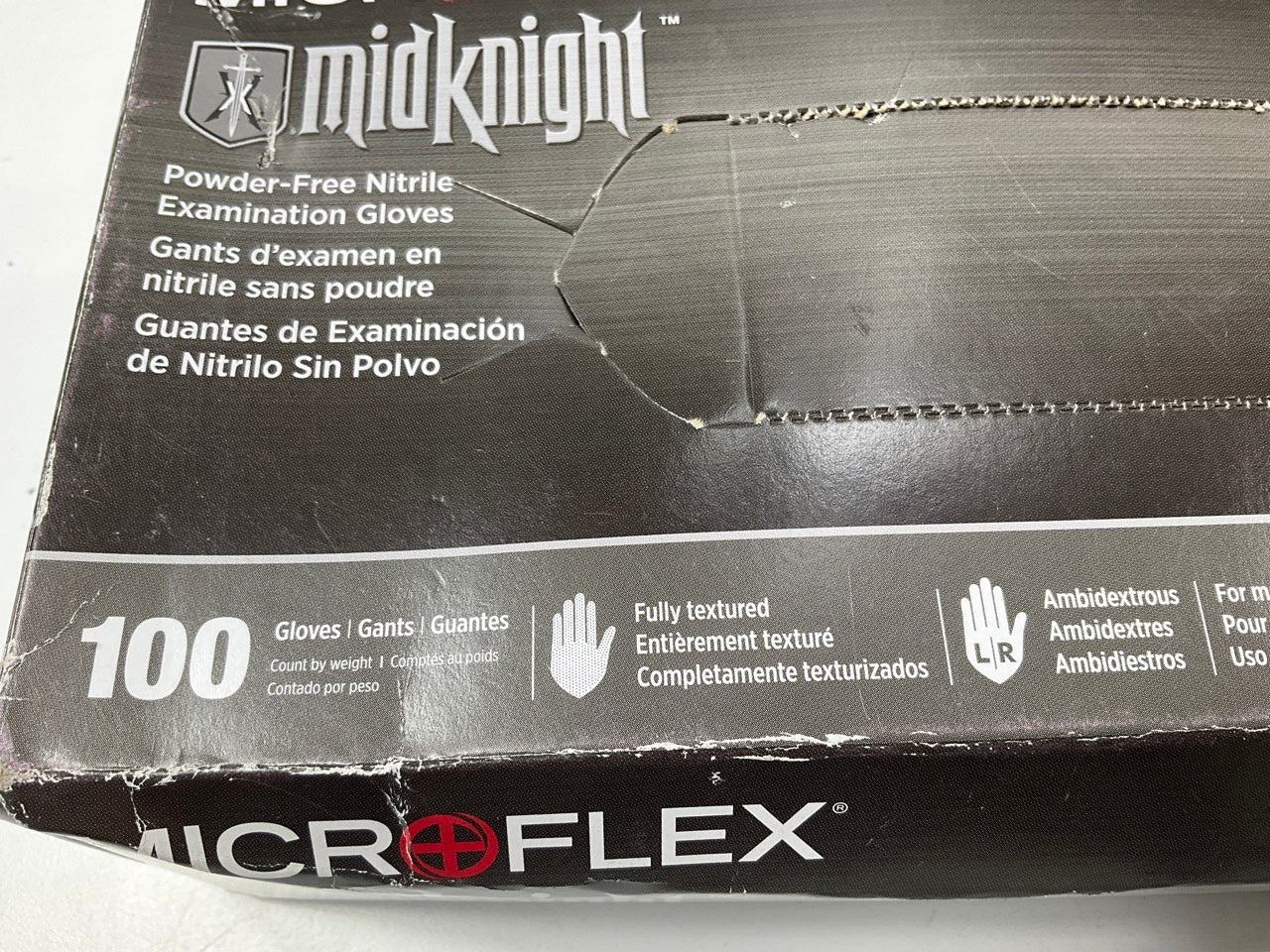 100 Pack Microflex MK-296-M Disposable Gloves, Nitrile, MEDIUM, 4.7 Mil