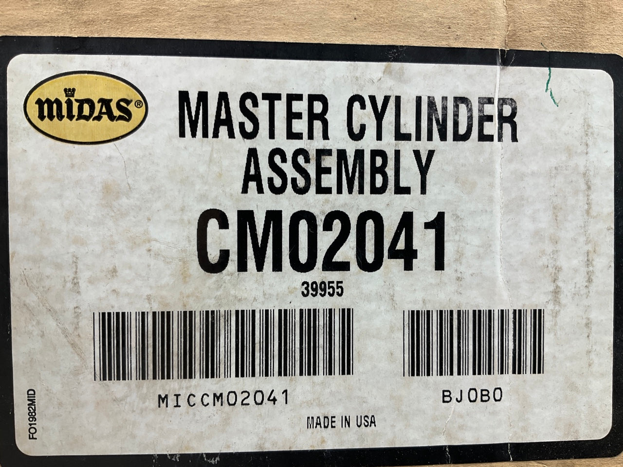 Midas CM02041 Brake Master Cylinder  WITHOUT RESERVOIR