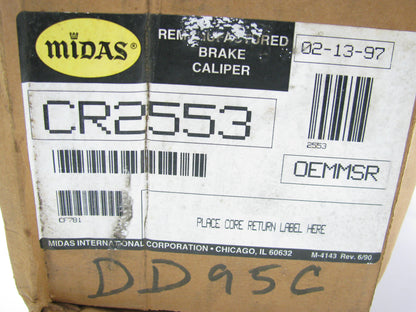 REMAN. Midas CR2553 Front Right Brake Caliper - 1989-1992 Toyota Cressida