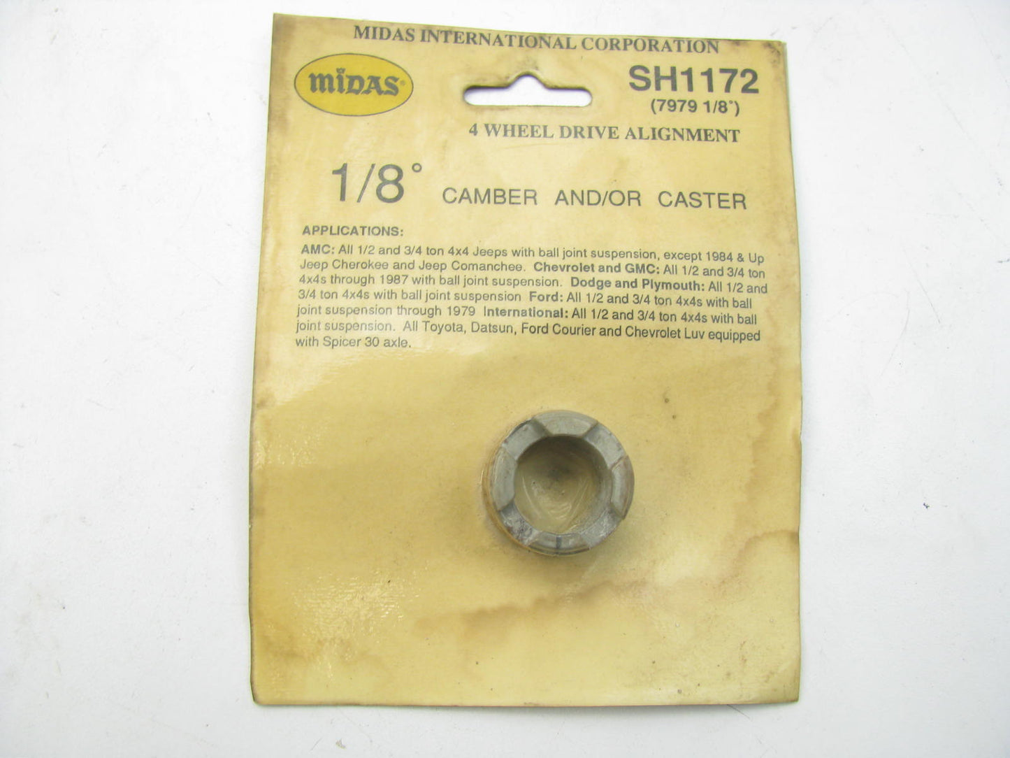 Midas SH1172 Front Alignment Camber Caster Bushing - 1/8 Degree 4WD