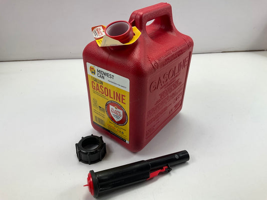 Midwest Can 1210 1 Gallon Gas Auto Shutoff Gasoline Water Fuel Can Jug