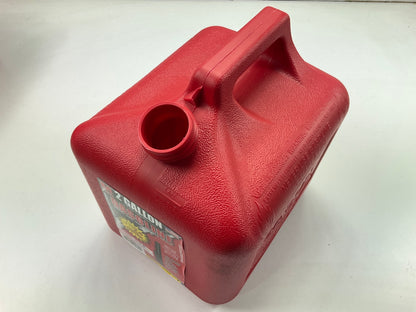 (2) Midwest Can 2300 2 Gallon Red Plastic Gas Can With Quick Flow Spout