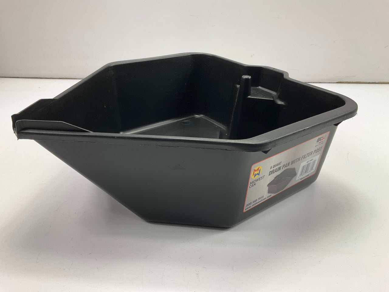 Midwest Can 6380 6 Quart Oil Drain Pan With Filter Post
