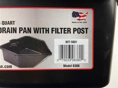 Midwest Can 6380 6 Quart Oil Drain Pan With Filter Post