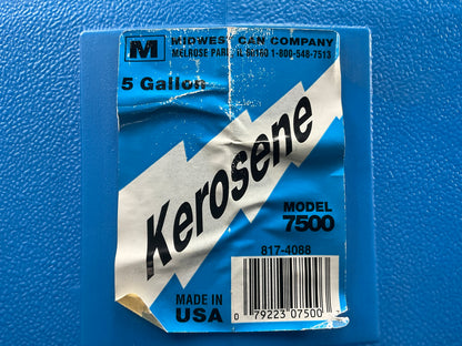 Midwest Can 7500 5-gallon Blue Plastic Kerosene Fuel Can