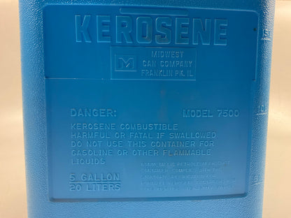 Midwest Can 7500 5-gallon Blue Plastic Kerosene Fuel Can