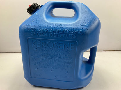 Midwest Can 7600 5 Gallon Blue Plastic Kerosene Fuel Can With Double Handles USA