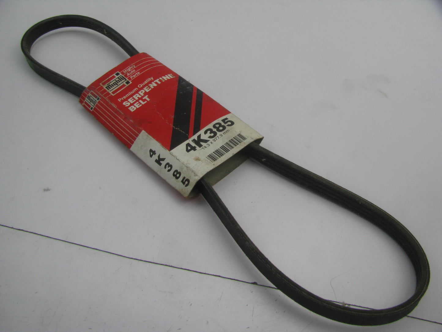 Mighty 4K385 Serpentine Belt - 0.56'' X 39.00'' - 4 Ribs