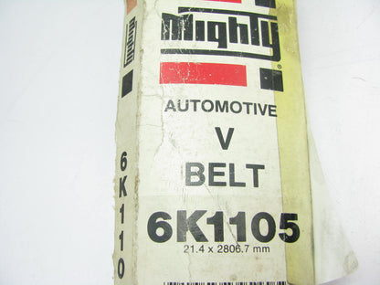 Mighty 6K1105 Serpentine Belt - 0.84'' X 111.00'' - 6 Ribs