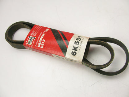 Mighty 6K551 Serpentine Belt - 0.84'' X 55.625'' - 6 Ribs
