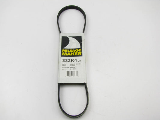 Mile Marker 332K4 Serpentine Belt - .56'' X 33.695'' - 4 Ribs