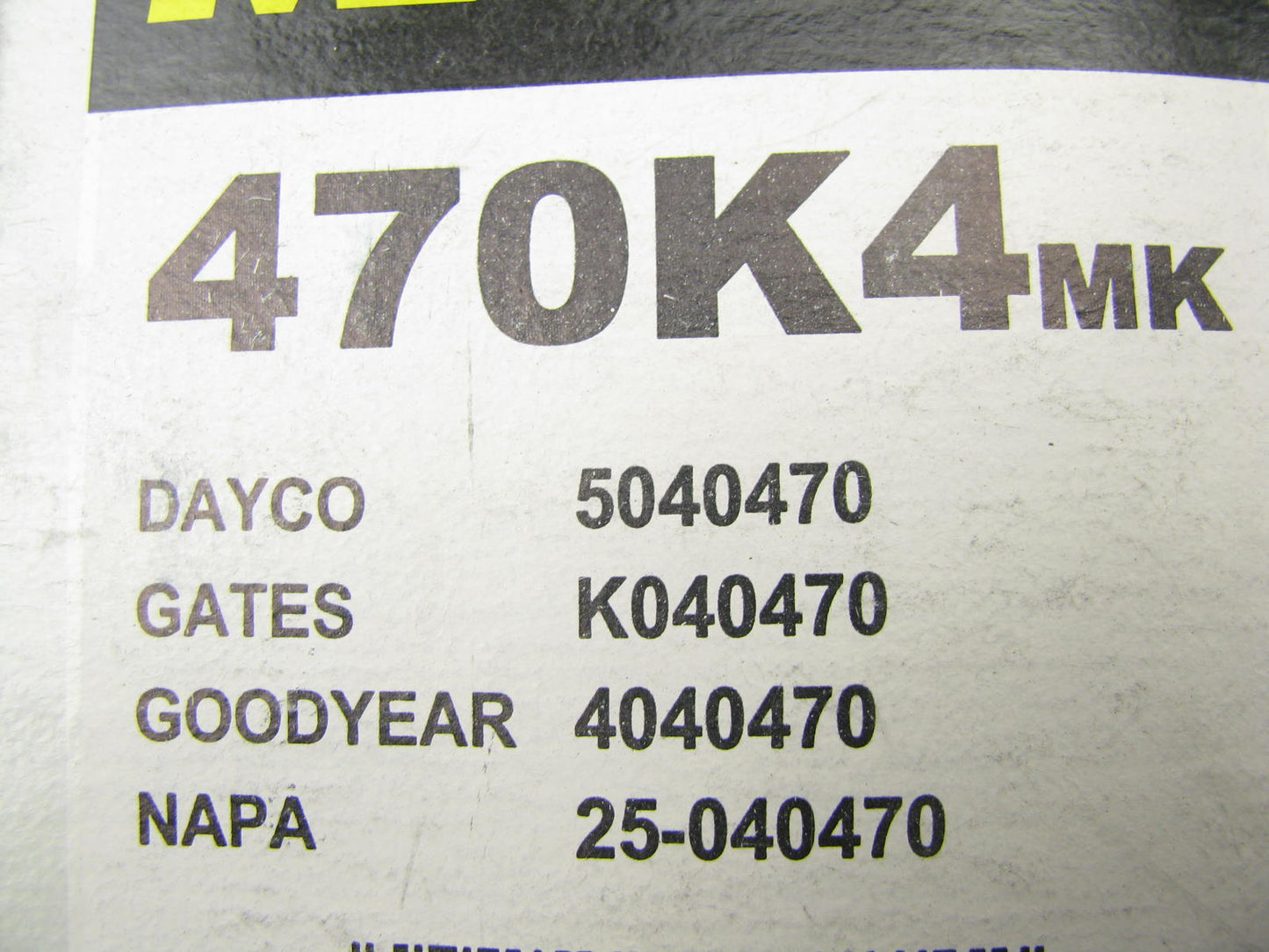 Mile Marker 470K4 Serpentine Belt