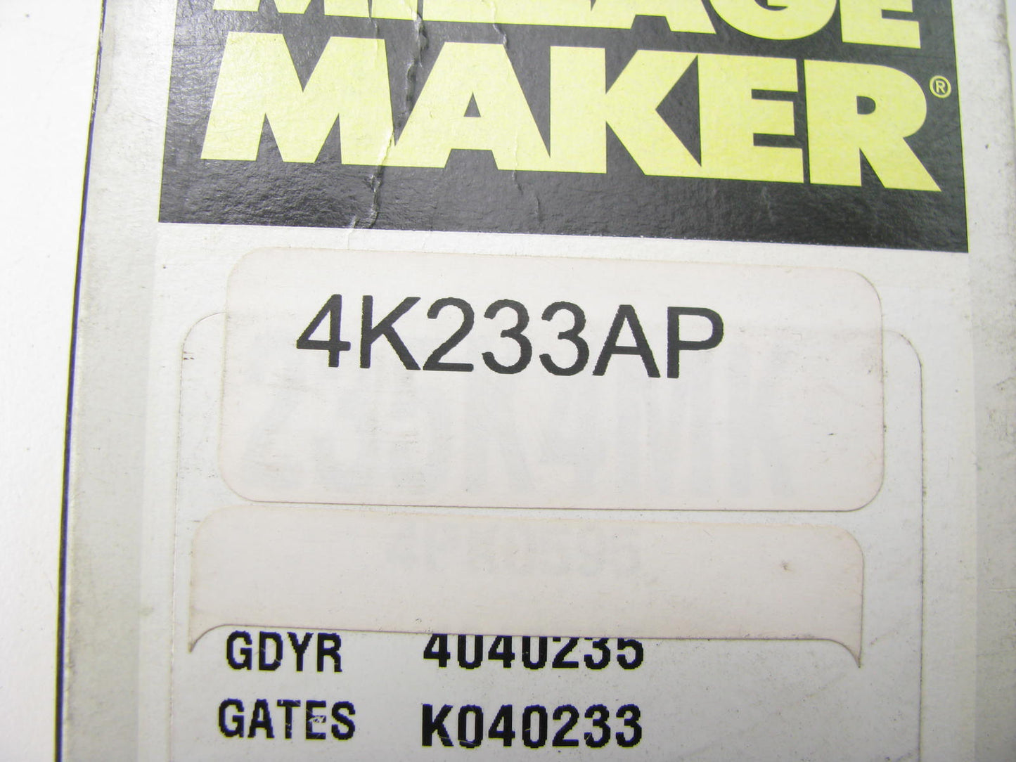 Mileage Maker 4K233AP Serpentine Belt - 0.56'' X 24.475'' - 4 Ribs