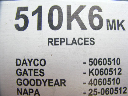 Mileage Maker 510K6MK Serpentine Belt