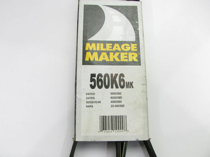 Mileage Maker 560K6MK Serpentine Belt