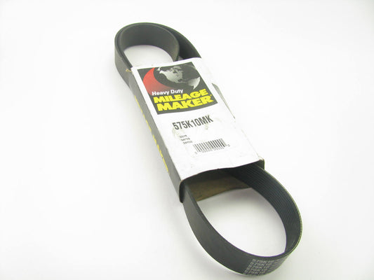 Mileage Maker 575K10MK Serpentine Belt - 1.38'' X 57.7'' - 10 Ribs