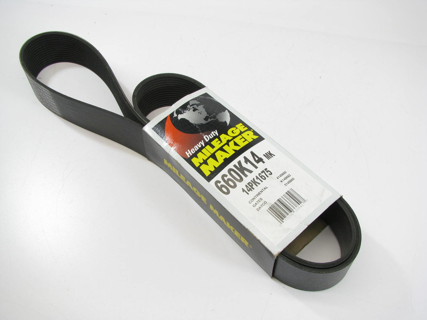 Mileage Maker 660K14 Serpentine Belt - 1.96'' X 66.75'' - 14 Ribs