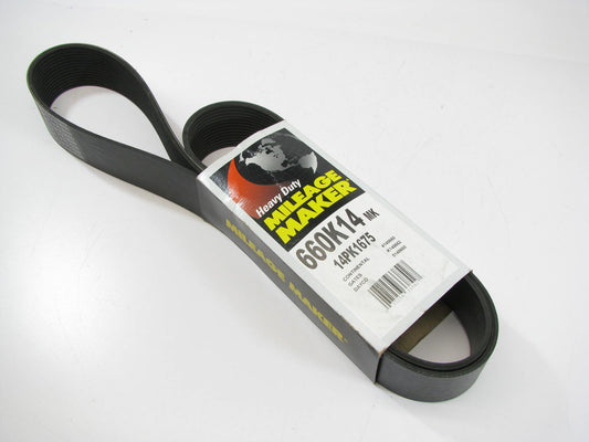 Mileage Maker 660K14 Serpentine Belt - 1.96'' X 66.75'' - 14 Ribs