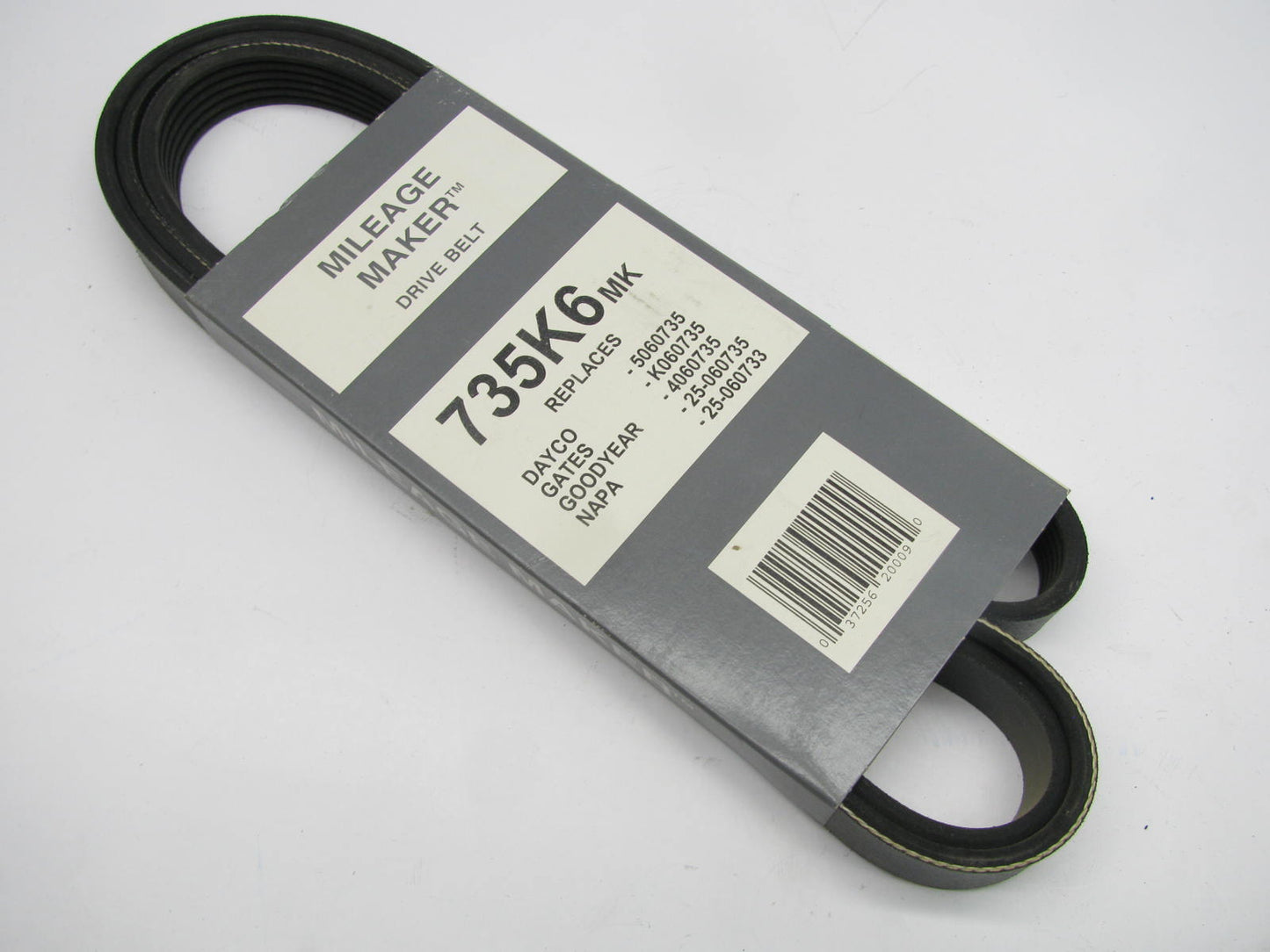 Mileage Maker 735K6MK Serpentine Belt - 0.84'' X 74.00'' - 6 Ribs