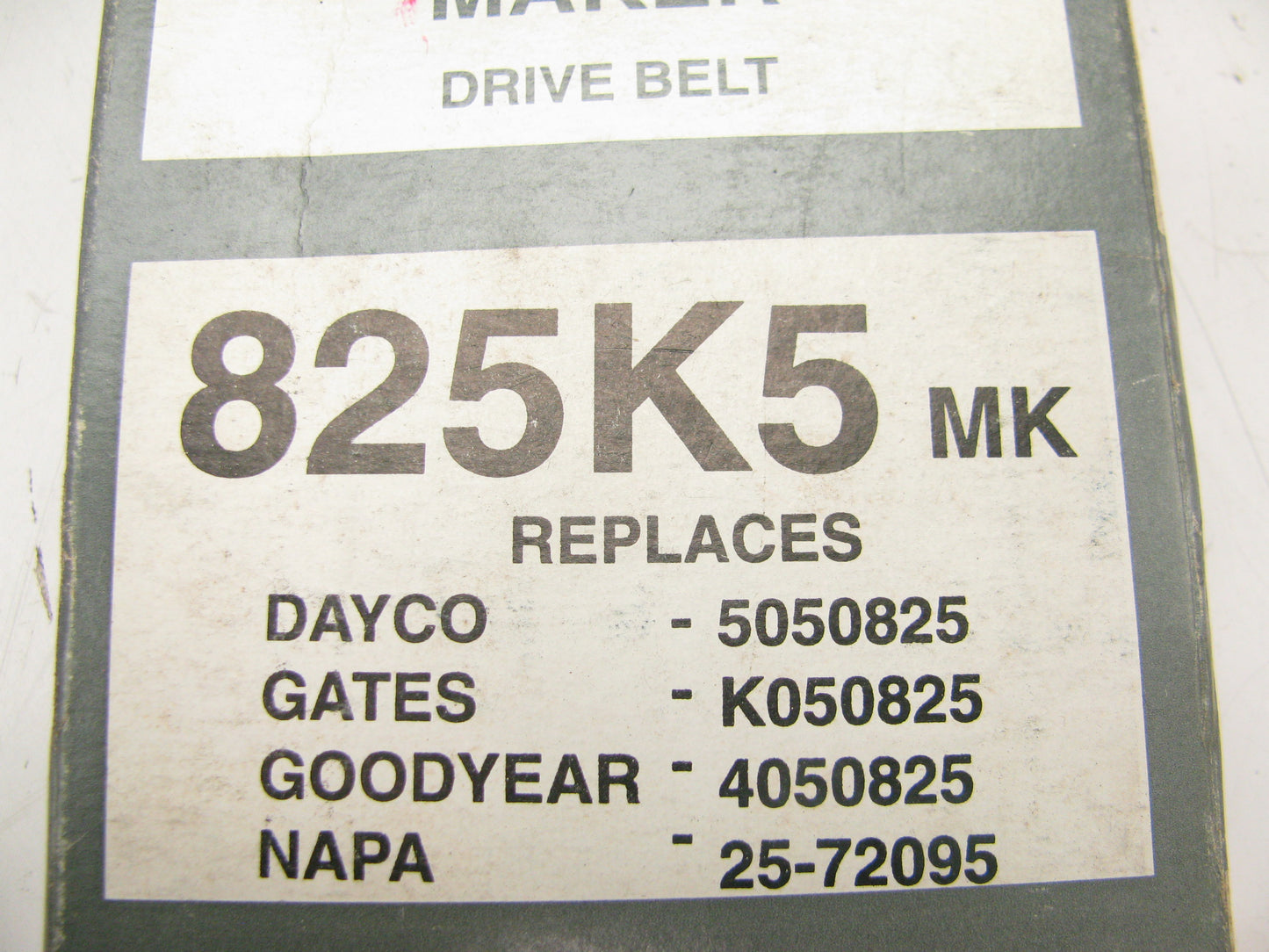 Mileage Maker 825K5MK Serpentine Belt - 0.69'' X 83.155'' - 5 Ribs