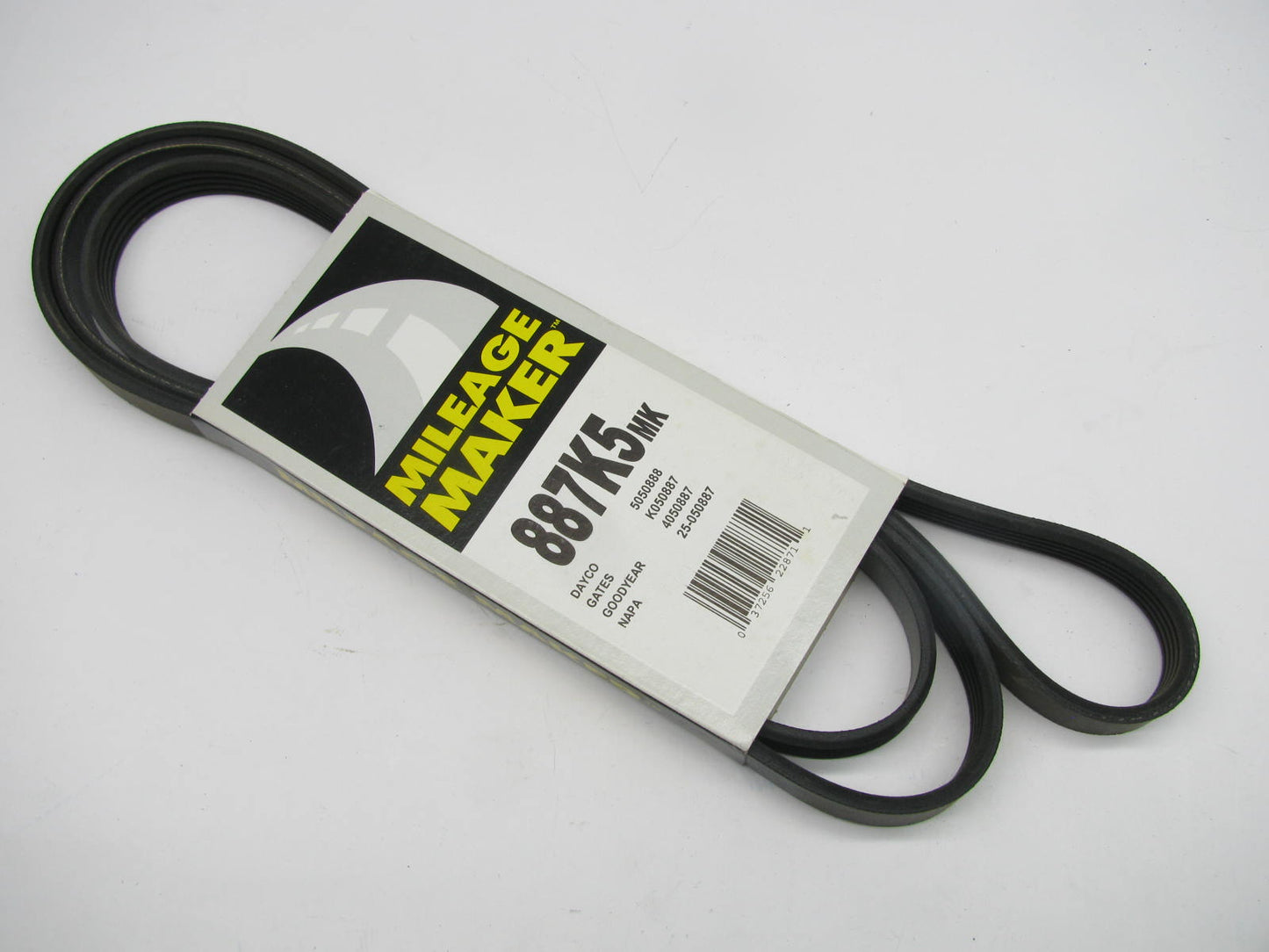 Mileage Maker 887K5MK Serpentine Belt - 0.69'' X 89.25'' - 5 Ribs