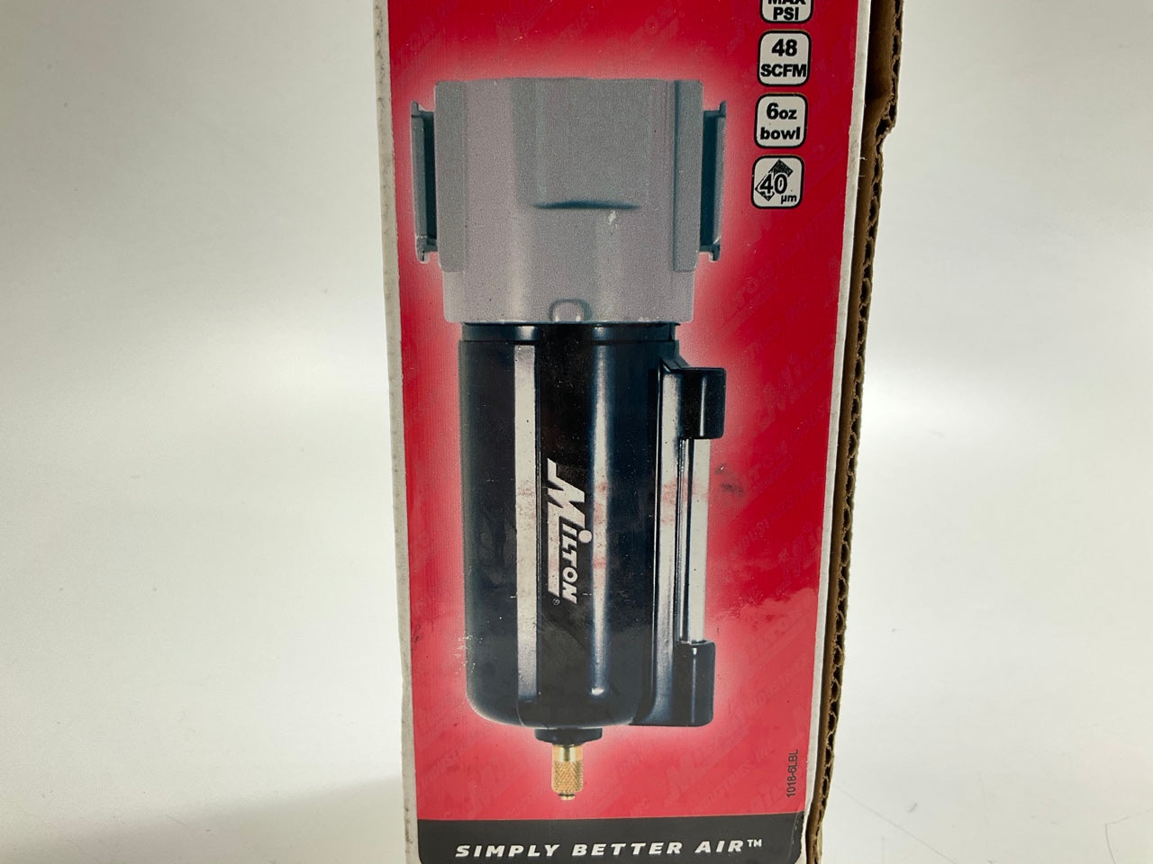 Milton 1018-6 Micro Air Filter 1/4'' NPT Site Glass Metal Bowl Overnight Drain