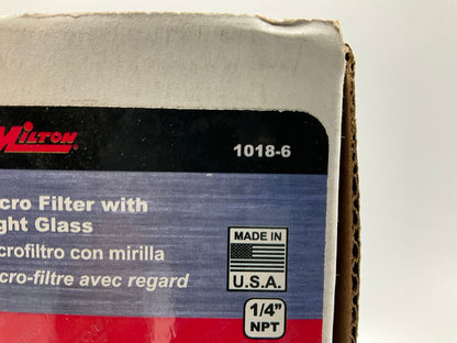 Milton 1018-6 Micro Air Filter 1/4'' NPT Site Glass Metal Bowl Overnight Drain