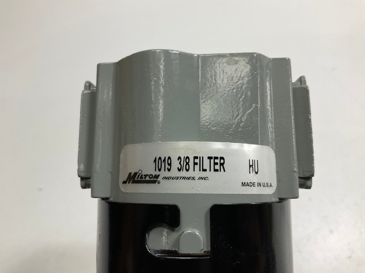 Milton 1019 3/8'' NPT Polycarbonate FRL Air Line Micro Filter, Black