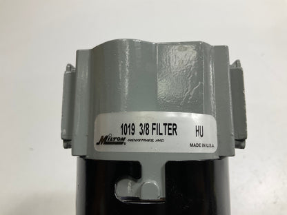 Milton 1019 3/8'' NPT Polycarbonate FRL Air Line Micro Filter, Black