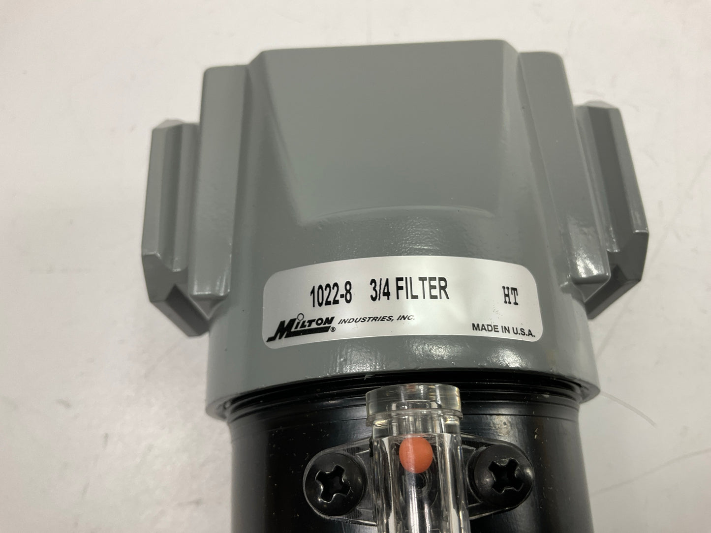 Milton 1022-8 3/4'' NPT Metal FRL Micro Air Compressor Filter, 10 Oz. Bowl