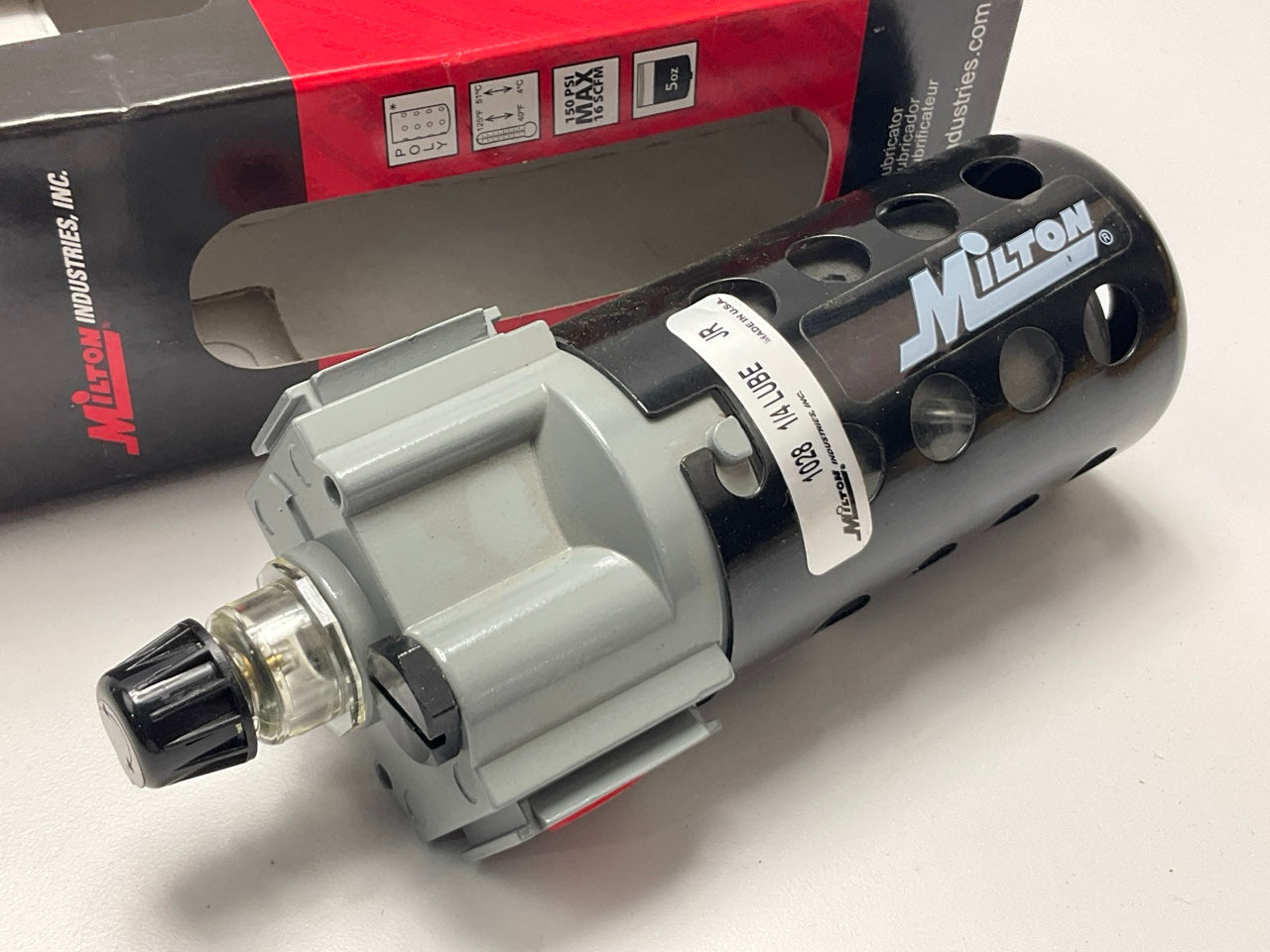 Milton 1028 Air Tool Lubricator, 1/4'' NPT, 150 PSI 16 SCFM Max