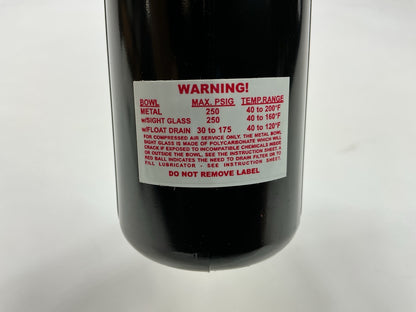 Milton 1031-8 Lubricator 1/2'' NPT 9 Oz Bowl Pneumatic Tool Inline Oiler