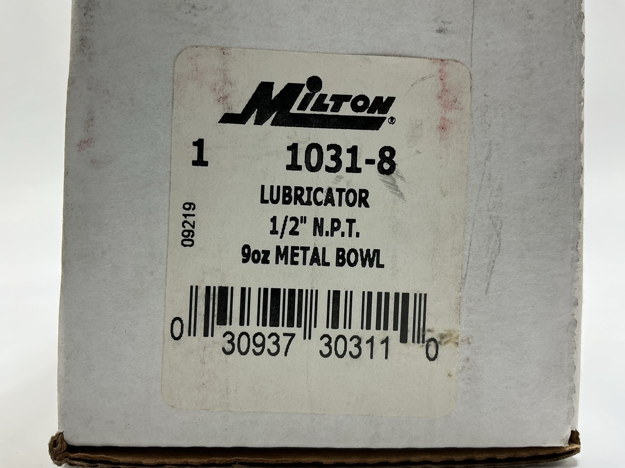 Milton 1031-8 Lubricator 1/2'' NPT 9 Oz Bowl Pneumatic Tool Inline Oiler