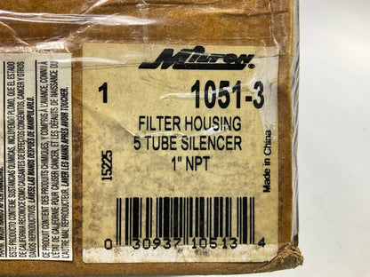 Milton 1051-3 1'' Air Compressor Filter Housing Plastic Housing 5 Tube Silencer