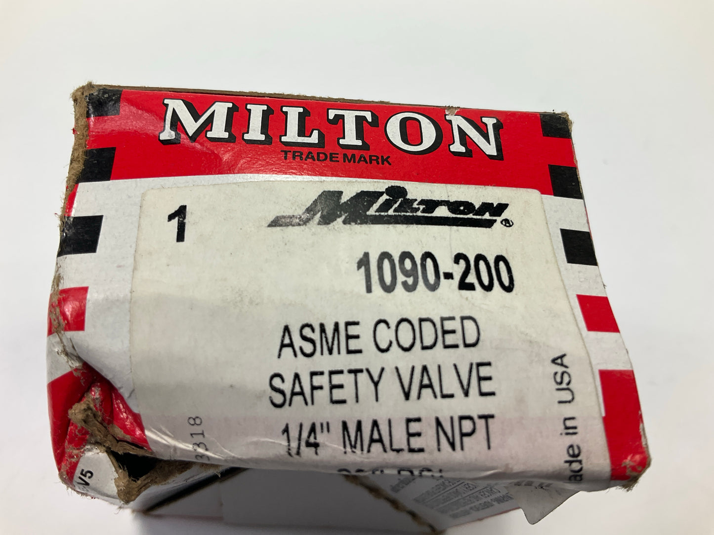 Milton 1090-200 ASME Coded Safety Valve, 1/4'' NPT, 200 PSI