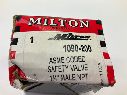 Milton 1090-200 ASME Coded Safety Valve, 1/4'' NPT, 200 PSI