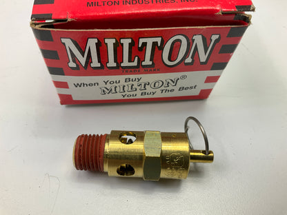 Milton 1090-70 1/4'' MNPT ASME Safety Valve, 70 PSI Pop Off Pressure